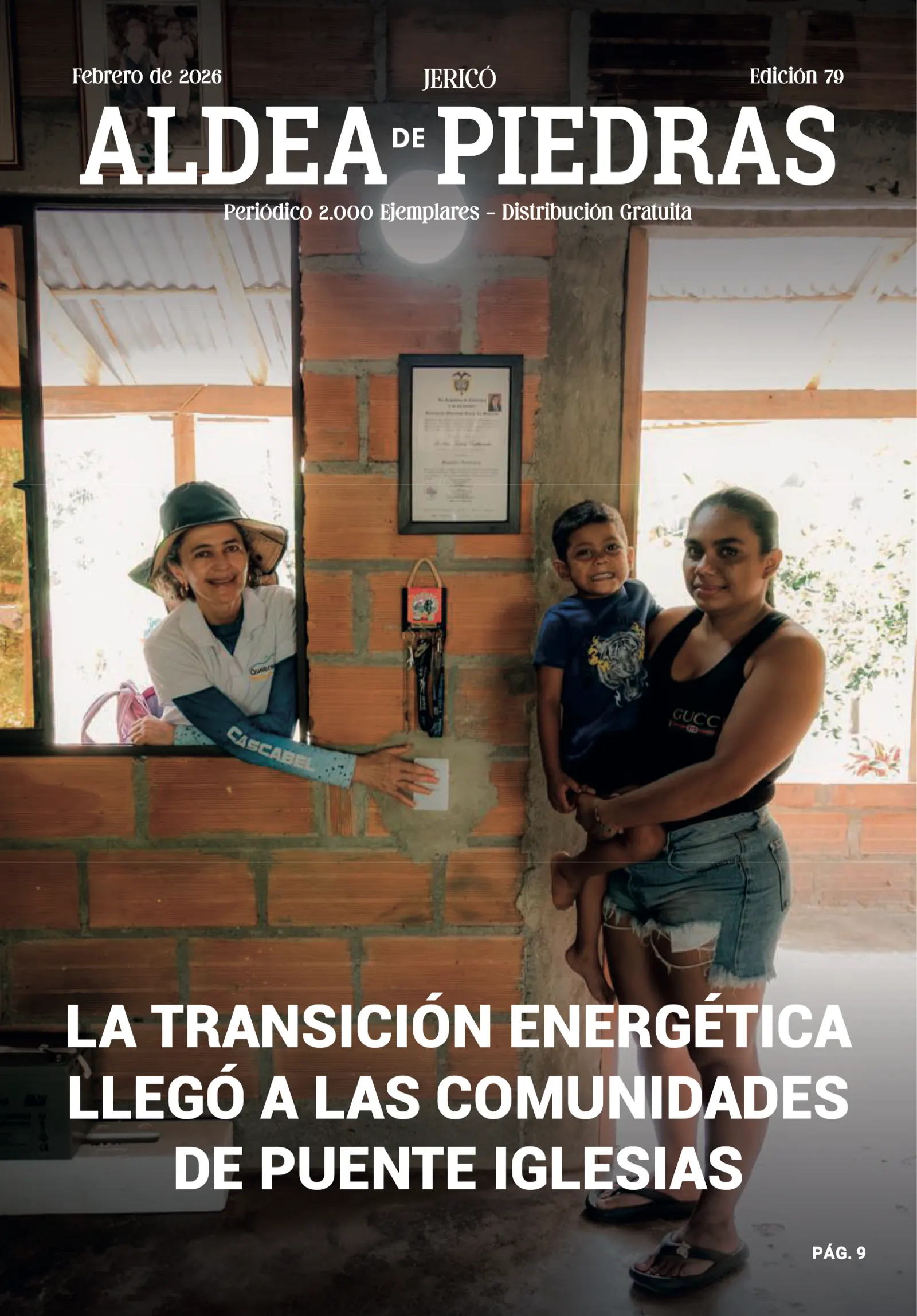 Portada impresa de Aldea de Piedras, edición 79: La transición energética llegó a las comunidades de Puente Iglesias