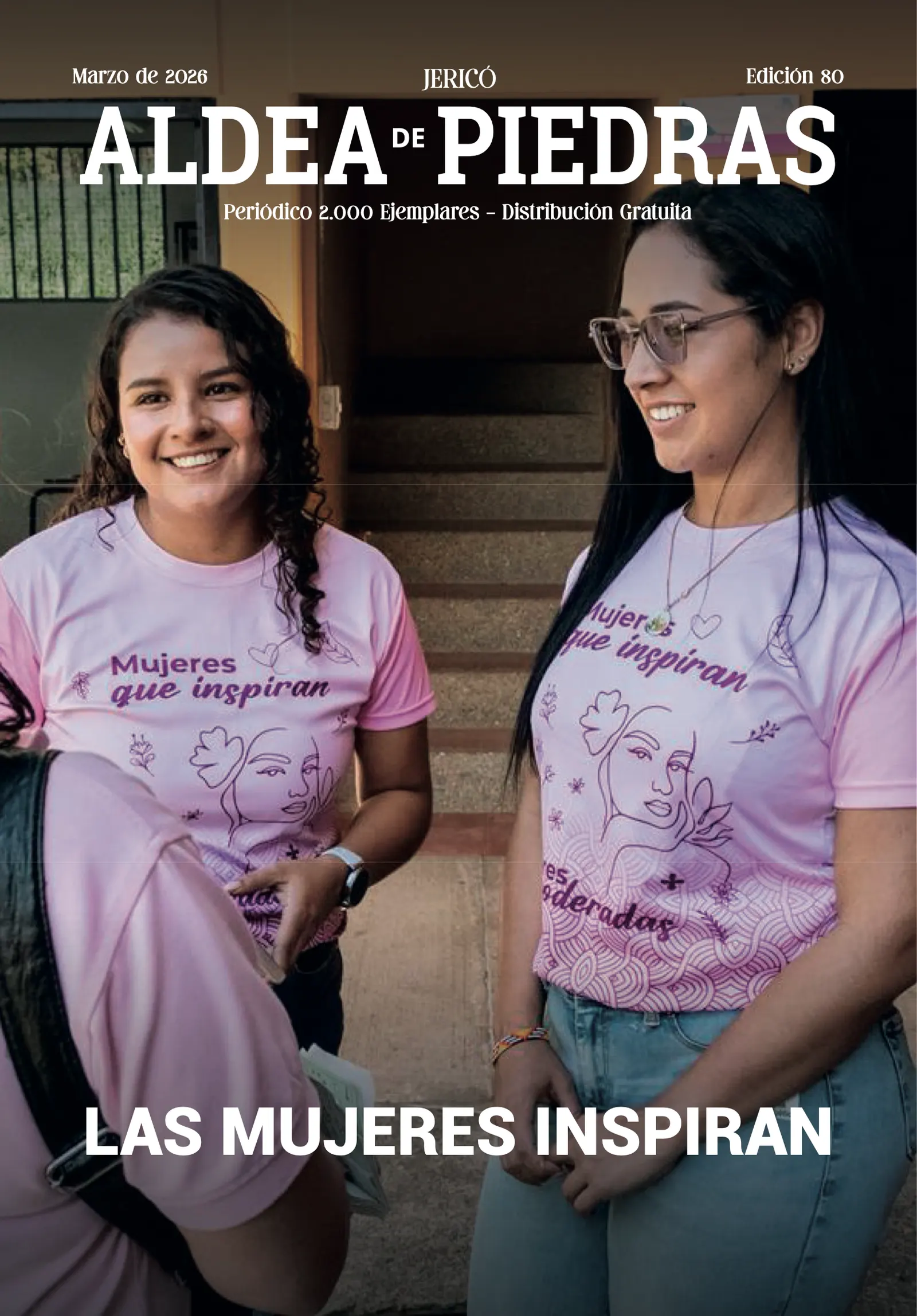 Portada impresa de Aldea de Piedras, edición 80: Las mujeres inspiran